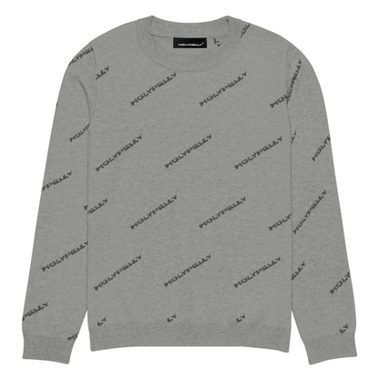 GREY HOLYPELLY PATTERN KNITTED-SWEATER