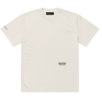 T-SHIRT OVERSIZE TRIPPLE-SEVEN BLANC DÉLAVÉ