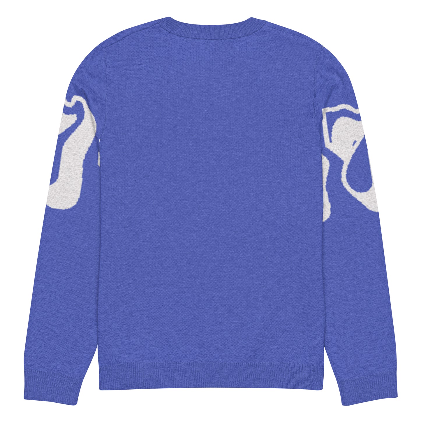 TRIPPLE-SEVEN FADED BLUE KNITTED-SWEATER