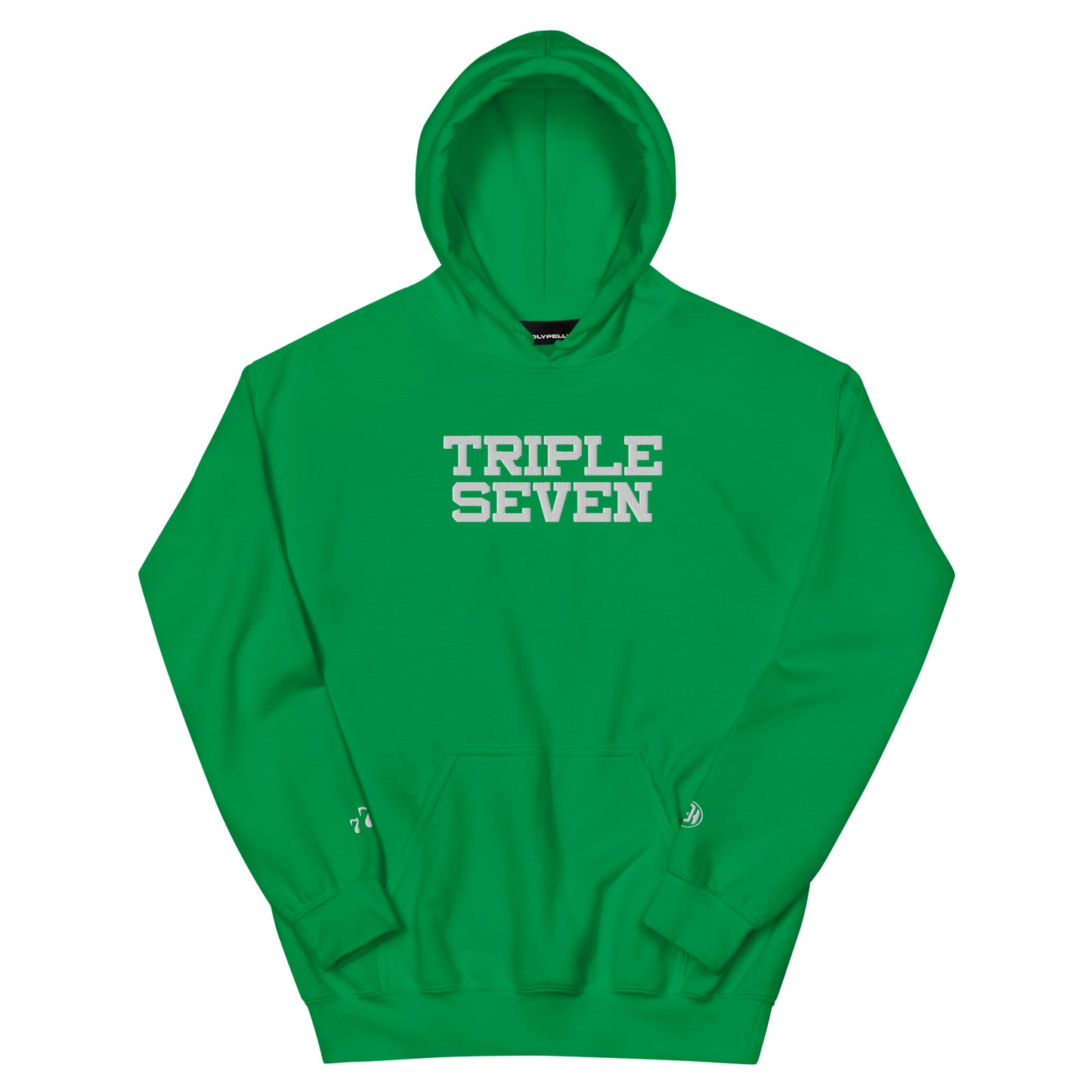 GREEN TRIPPLE-SEVEN HOODED-SWEATER