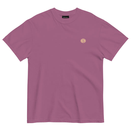 FADED PURPLE EMBORDERY LOGO T-SHIRT