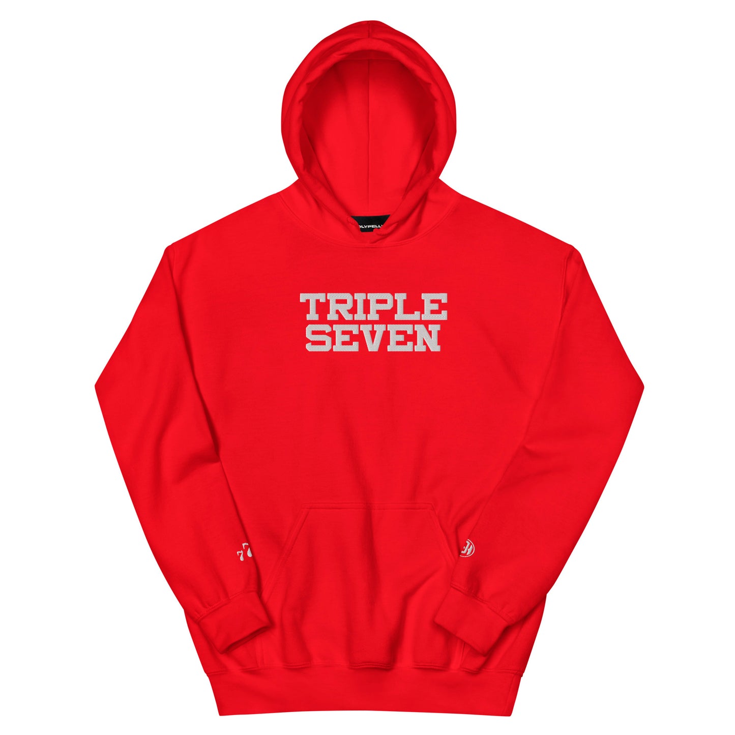 RED TRIPPLE-SEVEN HOODED-SWEATER