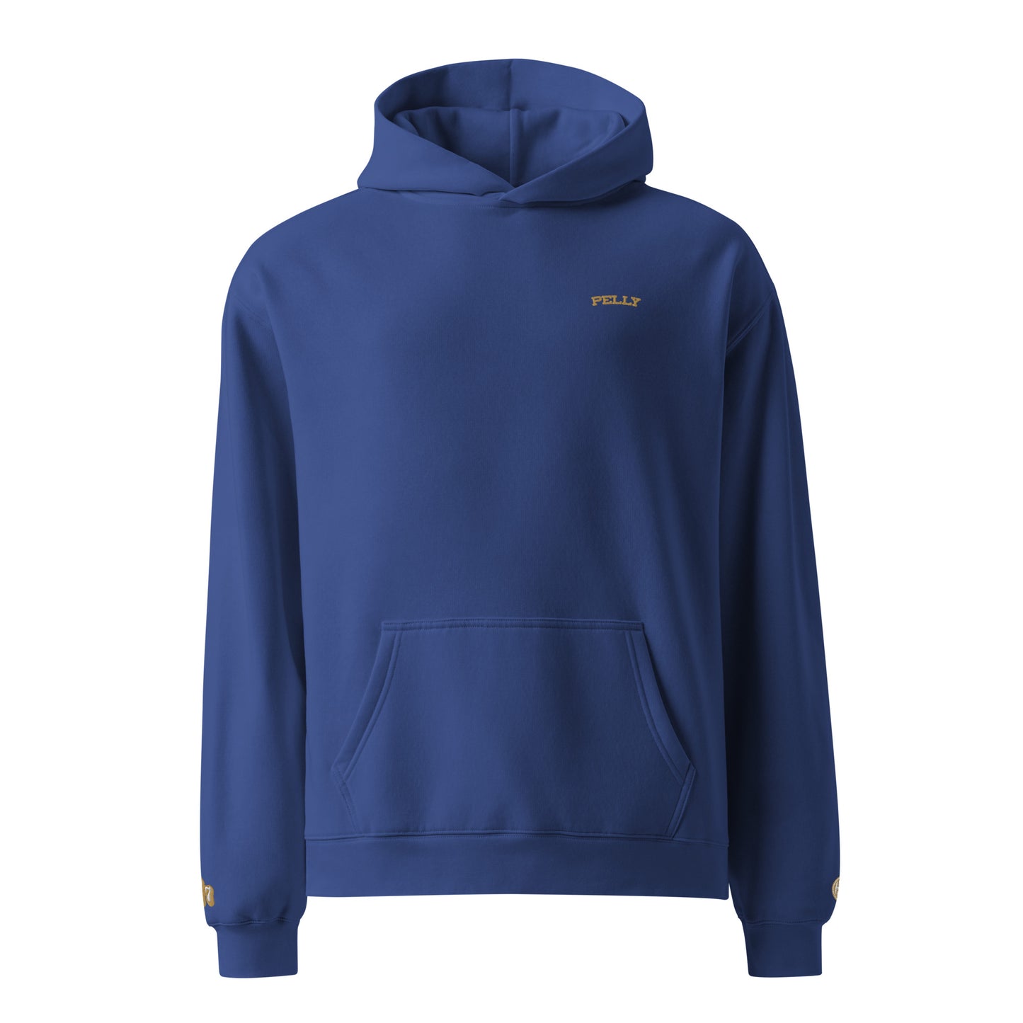 PELLY MINIMAL BLUE HOODED-SWEATER