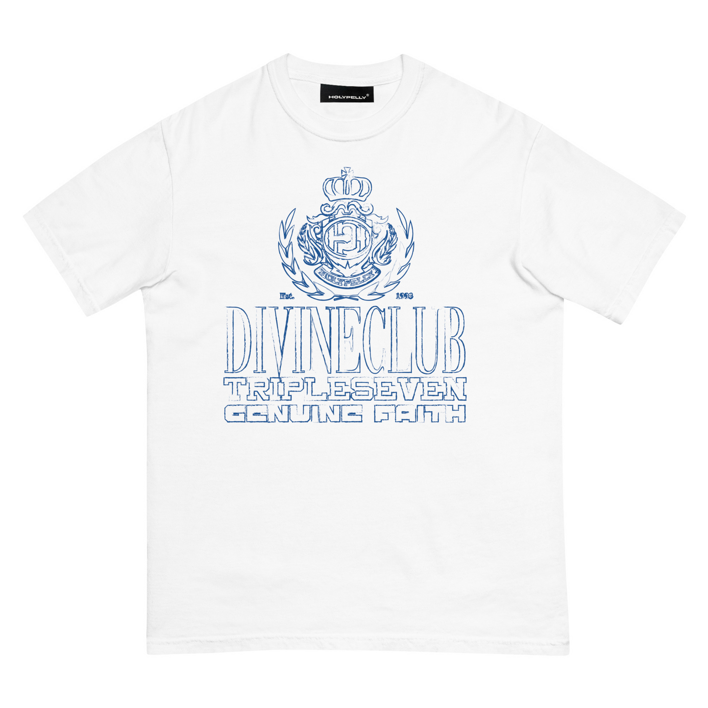 T-SHIRT DIVINE CLUB BLEU DÉLAVÉ